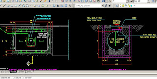 Gambar : Detail Ruang Genset, Potongan A-A, B-B, Detail Storage Tank, Skematik Fuel System