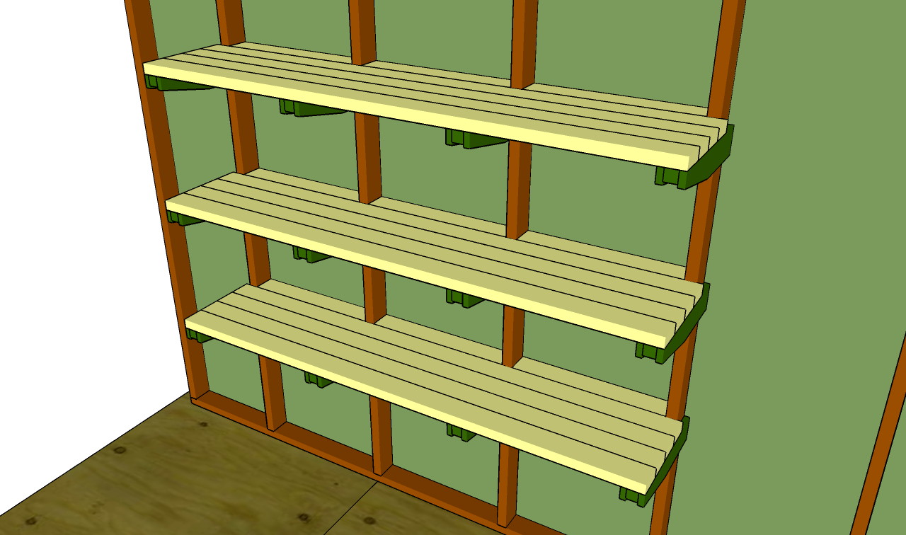  Shed Plans - How To Build A Garden Shed: Building shed storage shelves