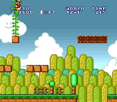 Super Mario All-Stars - Bosque verde