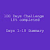 100 Days Challenge - Days 1-10 Summary and Upcoming Goals