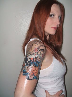 half tattoo sleeves for girls. Hot Sleeve Tattoo For Girls