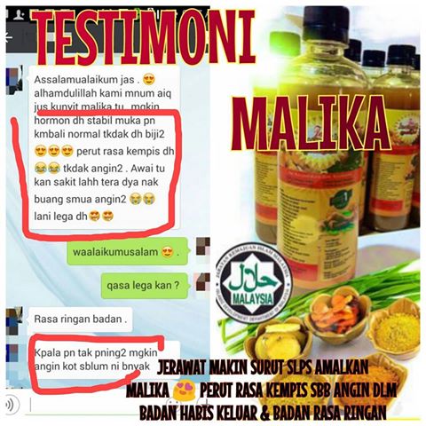 Jus Kunyit Malika Ubat Kurus Terbaru! 1001 Khasiat Produk 