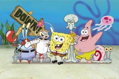  Gambar  Kartun Spongebob  Gambar  Terbaru Terbingkai