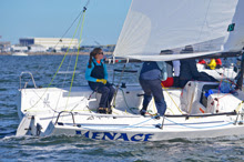 J/70 sailing with woman skipper