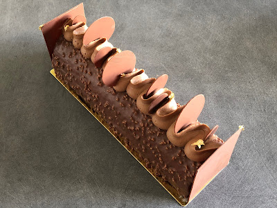 bûche gâteau de savoie chocolat confit de citron ganache montée praliné