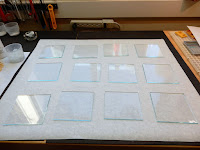 Lay out squares of clear