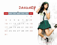 Katrina Kaif 2010 Desktop January Calendar