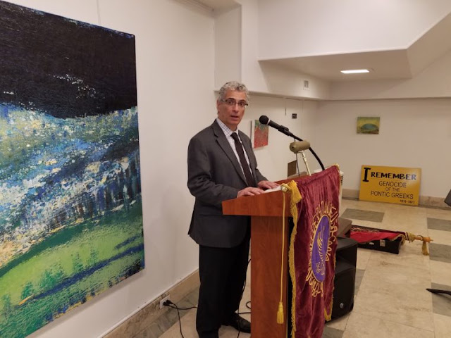 Ο Δημήτρης Μολοχίδης σε ομιλία του στο Γενικό Προξενείο της Ελλάδας στη Νέα Υόρκη για την Ποντιακή Γενοκτονία