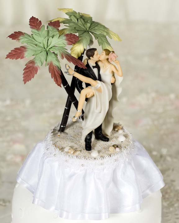 Hawaiian Wedding Cake Toppers