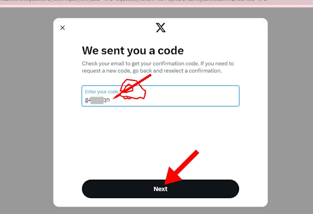Masukkan kode yang telah dicopy dari pesan masuk email, kemudian klik Next !