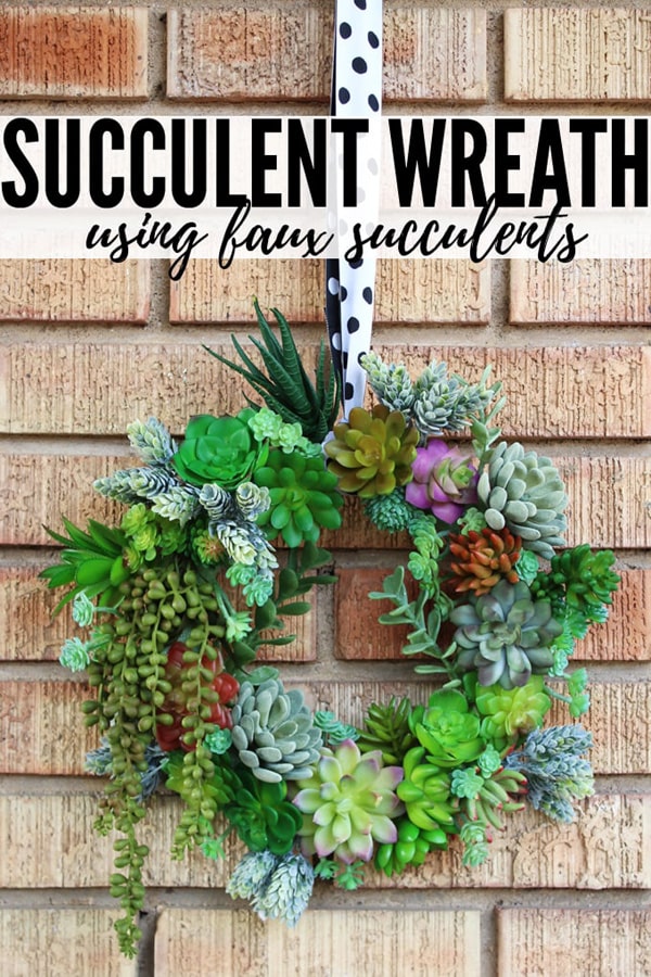 Faux Succulent Wreath DIY Arrangement