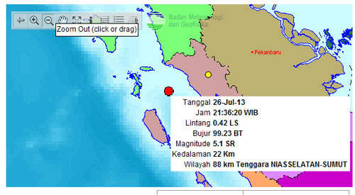 Semalam Nias Selatan Kembali Diguncang Gempa 5.1 SR 