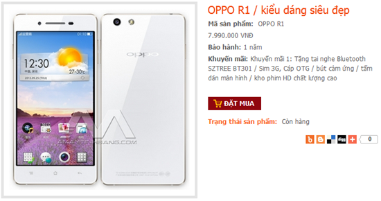 dien thoại oppo r1