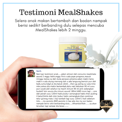 Testimoni Meal Shakes : Selera Anak Bertambah