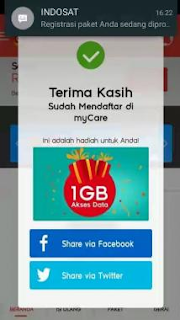 Cara Mendapatkan Kuota 1GB Indosat Ooredoo Gratis
