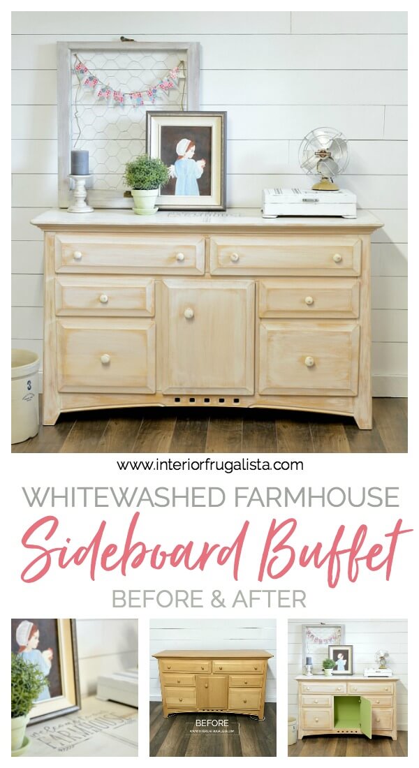 Farmhouse White Sideboard Buffet