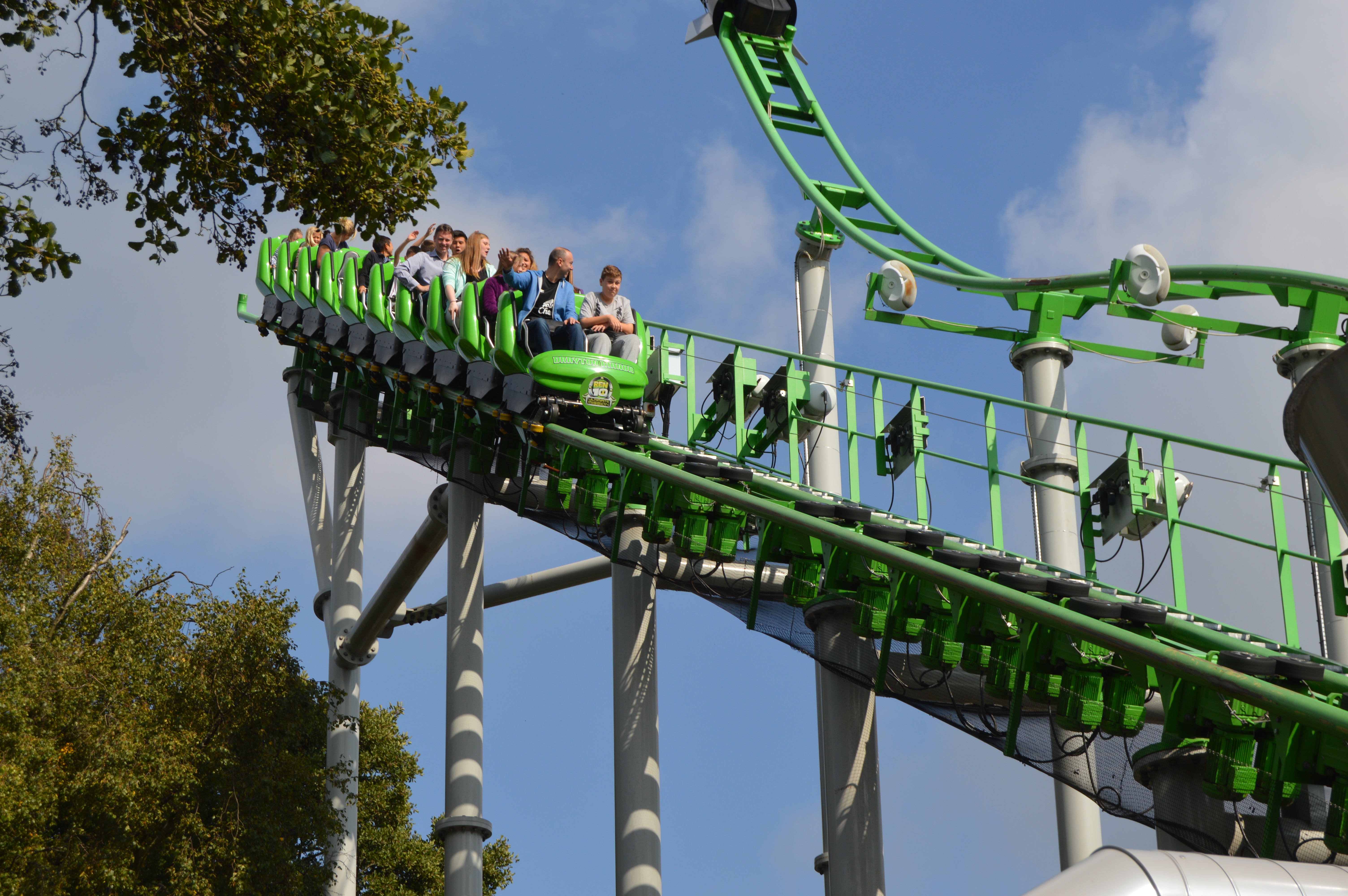 people on rollercoaster