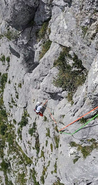 Escalade au Pic du Jalouvre, voie Clairette de Vie