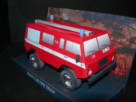 Volvo C303 Papercraft Fire Pump Truck