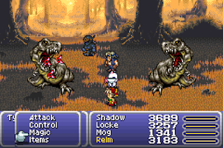 Shadow Throws Pinwheel Shurikens in Final Fantasy VI.