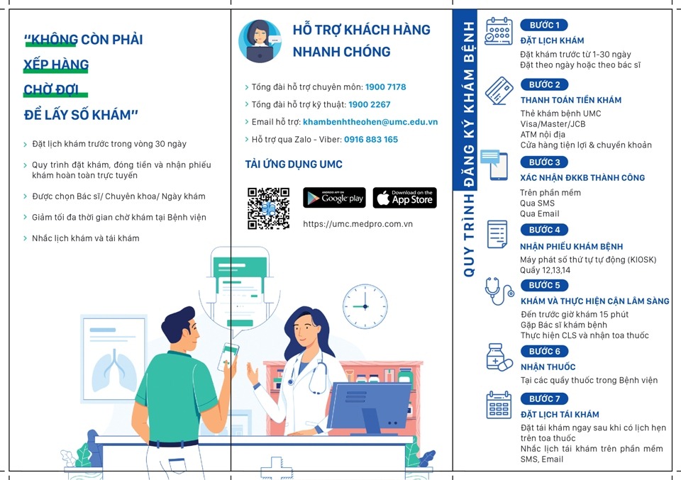 Hướng dẫn đặt lịch khám bệnh online ở bệnh viện Đại học Y Dược thành phố Hồ Chí Minh