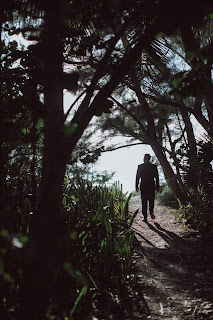 Unposed photo of groom on Captiva Island