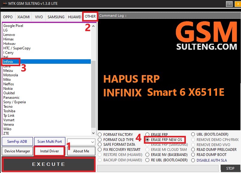 FRP Infinix Smart 6 X6511E FRP Infinix Smart 6 X6511E