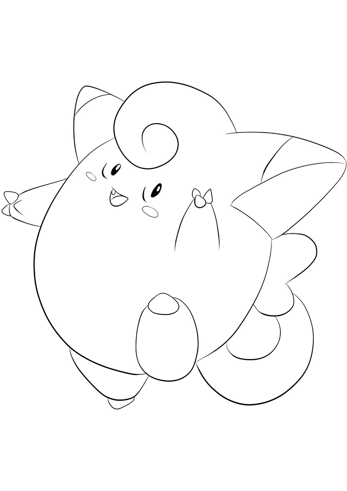 Pokemon Clefairy Coloring Pages to Print - Free Pokemon Coloring Pages
