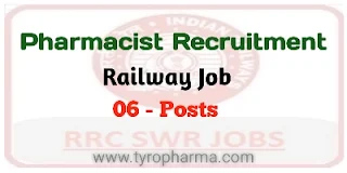 Vacancies for Pharmacists (6 posts) in RRB