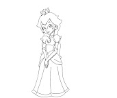 #25 Princess Peach Coloring Page