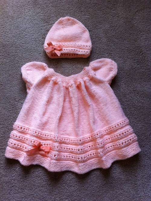 Peachy Baby Dress & Hat - Free Pattern 
