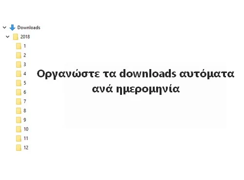 Οργάνωσε τα Downloads σου ανά ημερομηνία και αυτόματα