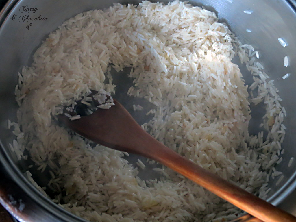 Salteando el arroz