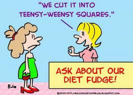 Ask about our diet fudge - cartoon