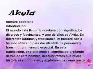 significado del nombre Akela