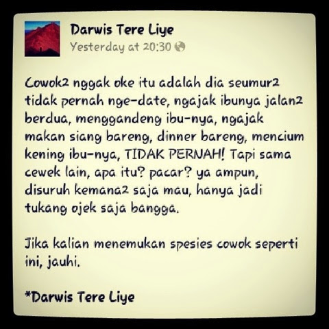 Beberapa Quote Darwin Tere Liye Yang Mengena Hati