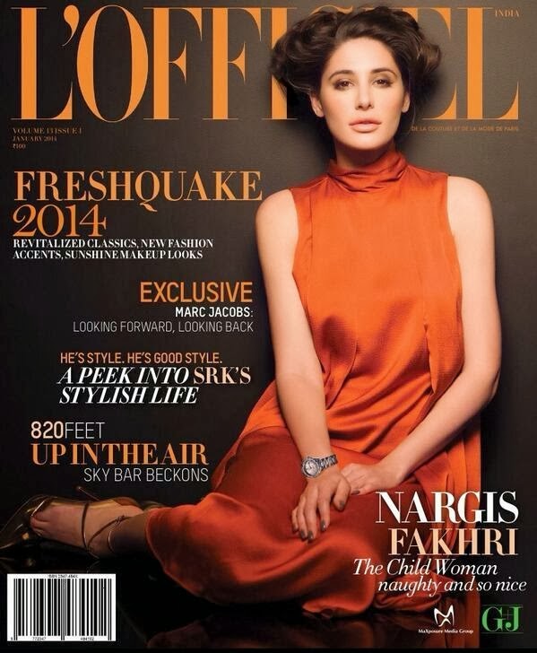 Magazine Photoshoot : Nargis Fakhri Photoshot For Semih Kanmaz L’officiel Magazine India January 2014 Issue 