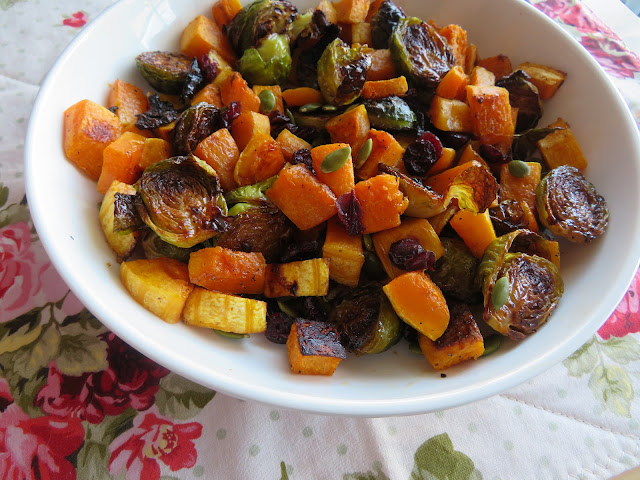 Roasted Butternut Squash & Brussels Sprouts