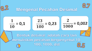 Merubah pecahan ke dalam bentuk desimal