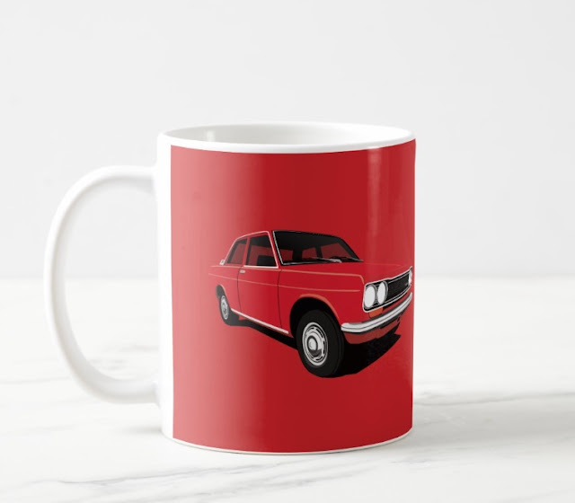 Red Datsun Bluebird 1600 510 coffee mug