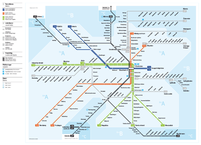 The metro map of Stockholm.