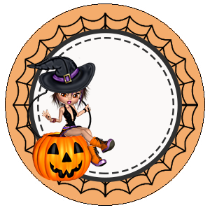 Brujas Halloween Toppers, stickers o etiquetas para Imprimir Gratis.