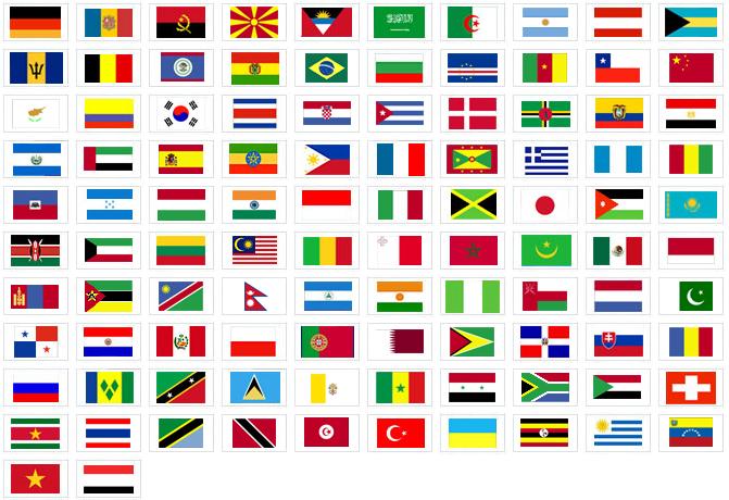 Las banderas con sus nombres - Imagui
