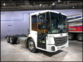 The Freightliner EconicSD vocational refuse vehicle on display at the IAA