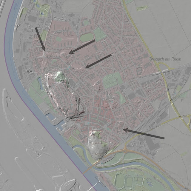 Fortifications de Breisach am Rhein — LIDAR (Geoportal BW)