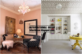 patterned wallpaper on the ceiling, ceiling coverings