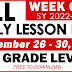 DAILY LESSON LOG (Quarter 1: WEEK 6) SEPT. 26-30, 2022 Free Download
