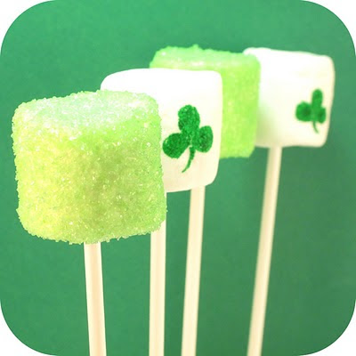 St Patrick's Day treats recipe: marshmallow pops