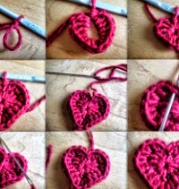 paso a paso de corazón crochet