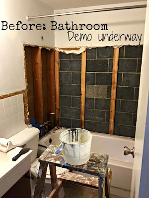 Before: bathroom demo underway